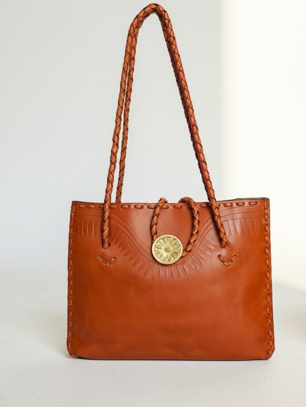 Sami Amin Handcrafted Sun Leather Totebag Made In Egypt